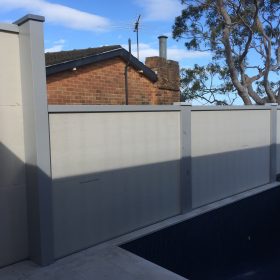 Modular wall vogue wall - location Castlecrag