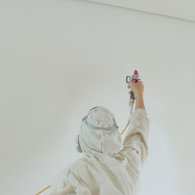 Interior house spray painting preparation
