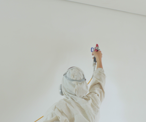 Interior house spray painting preparation