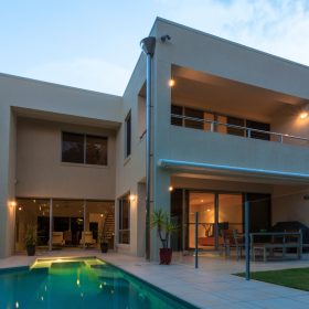 luxury house exterior painting work