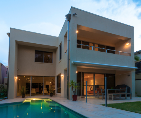 luxury house exterior painting work